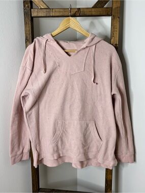 Ocean Drive Cozy Light Pink Hoodie Sweatshirt Size M